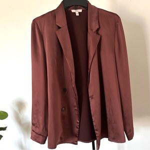 Silky burgundy blazer